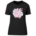 thumbnail image 1 of White Pink Floral Composition Tee Women's -Image by Shutterstock, 1 of 1