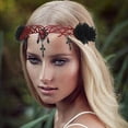 thumbnail image 5 of Gothic Black Crown Floral Headband for Women, 5 of 6