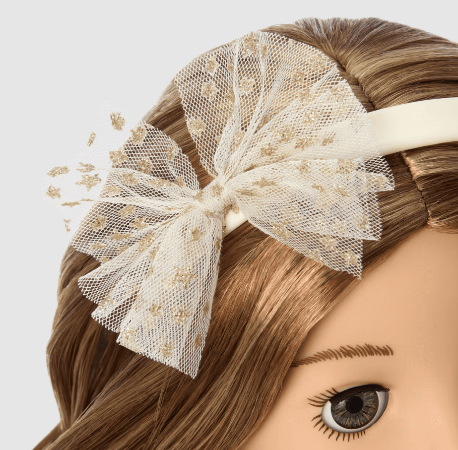 American Girl X Janie and Jack Sparkly Cream Celebration Dress for 18 inch Dolls