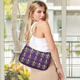 thumbnail image 5 of FORMRS Womens Shoulder Bag with Chain Strap Clutch Purse Cute Tote Handbag, Gold and Green Floral Pattern, 5 of 7