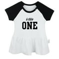 thumbnail image 1 of Little ONE Funny Dresses For Baby, Newborn Babies Skirts, Infant Princess Dress, 0-24M Kids Graphic Clothes (Black Raglan Dresses, 18-24 Months), 1 of 4