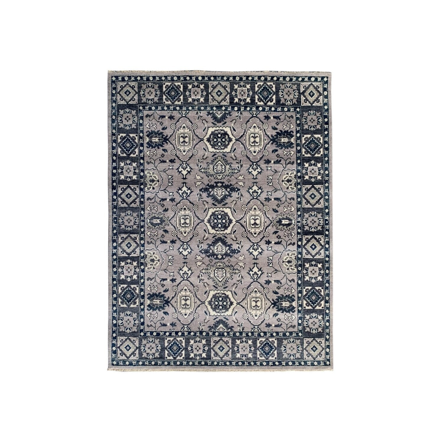 8' x 10' EORC KC30783OL8X10 Handknotted Wool Bijar Collection Rug Olive Green 