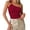 a-Red557125, variant on Womens Solid Color One Shoulder Ribbed Tank Top Form Fitting Cropped Stylish Sleeveless Top For Night Out Casual Occasions Black S