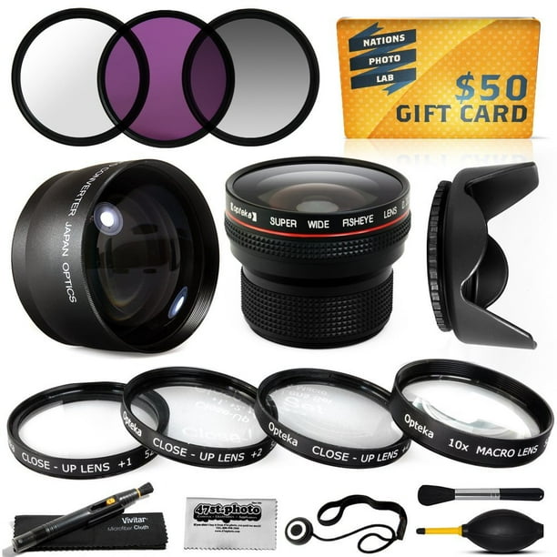 15 Piece Macro Fisheye Telephoto Lens Filters Set includes 3 Piece