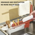 thumbnail image 3 of Zootealy Kitchen Sink Holder, Sink Retractable Drain Rack, Dish Cloth Hanger, Towel Sponge Organizer Rack for Home Kitchen, 3 of 6