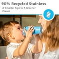 thumbnail image 3 of Re-Play 10 oz Insulated Stainless Steel Sippy Cups 2-Pack - No-Spill Toddler Cups, Lime Green/Sky Blue, 3 of 10