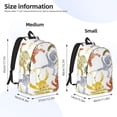 thumbnail image 3 of Naloa Cartoon Monkey Canvas Backpack for Men Women Rucksack Casual Travel Daypack College Tote Satchel Bookbag for Teens-Medium, 3 of 7