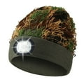 thumbnail image 6 of Morttic Unisex Beanie Hat with LED Light,Camouflage Print Plush Knitting Hats Rechargeable Headlamp Warm Hap for Outdoor Running Warning, Brown, 6 of 6