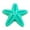 Blue, variant on Starfish Dog Chew Toy - Squeaky Teeth Cleaning Toy for Small/Medium Dogs - Natural Toothbrush Design with Floating Water Toy Feature for Pool & Beach Play