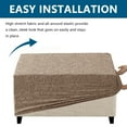 thumbnail image 4 of Eurhowing Ottoman Cover, Rectangular Storage Ottoman Slipcovers, Stretchable Jacquard Footrest Stool Furniture Protector, Beige, XL, 4 of 7