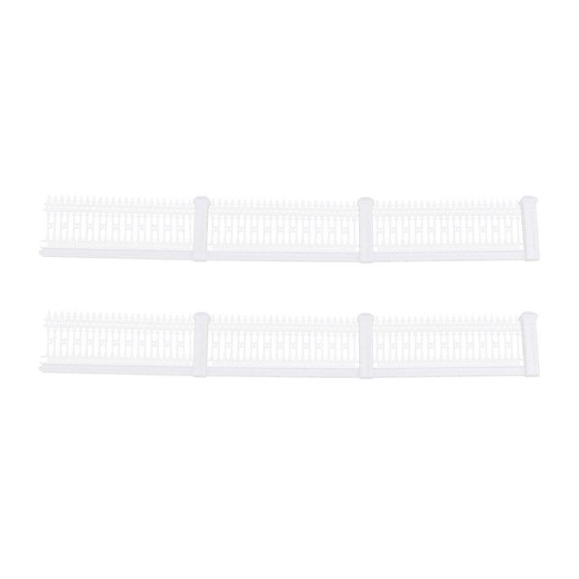 1 Set Fairy Garden Landscape Fence: Plastic Simulation Fence for DIY Sand Table - 1/100 Scale Miniature Garden Ornament Picket for Model Village