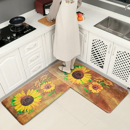 

Heeneeso K5 Heavy Duty Thick Anti Fatigue Rug Set 20 X 32 + 20 X 47 in for Kitchen Cushioned with Non Slip Stain Resistant Easy Clean Extra Support