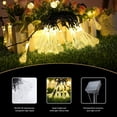 thumbnail image 3 of Guirnalda de luces LED solares en forma de lágrima, con burbujas, forma de perla redonda, gypsophila, decoración navideña impermeable para exteriores, luz solar blanca cálida, 5 m, 20 luces, 3 of 5