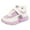 Purple, variant on Winter Kids Sneakers With Sole Lightweight Outdoor Winter Shoes For Girls Cozy Lined Straps And Laces Warm Durable Play Shoes,Sizes 11(4.5-5 Years)