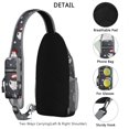 thumbnail image 3 of Sling Backpack,Dark Christmas Snowman Pattern Crossbody Bag with Water Bottle Holder,Waterproof Sling Bag for Men/Women with Chest Phone Holder for Hiking,Travel, 3 of 6