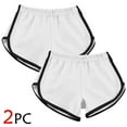 thumbnail image 2 of Jewelreauty 2 Pack Athletic Shorts for Women Elastic Waist Running Workout Active Dolphin Shorts 2025, 2 of 6