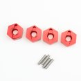 thumbnail image 3 of Adaptador de transmisión hexagonal de rueda de aleación de 12 mm con pines Baoblaze RC rojo, 3 of 7
