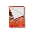 thumbnail image 2 of Flamingo Soft Flannel Fleece Blanket, Flamingos Flying in the Air with Horizon Landscape Illustration Savannah Artwork, Cozy Plush for Indoor and Outdoor Use, 60" x 80", Multicolor, by Ambesonne, 2 of 5
