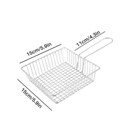 

Mini Fry Baskets French Fry Chip Basket for Kitchen Barbecue 2Pcs