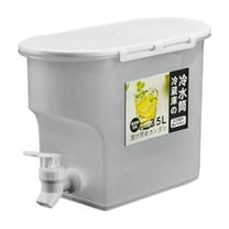 SLYNSHome Drink Beverage Dispenser with Spigot for Refrigerator - 3.5 L/118 Oz/0.93 Gallon - Leak-Proof - Sun Tea,Lemonade,Juice Cold Kettle for Parties,Weddings,Events