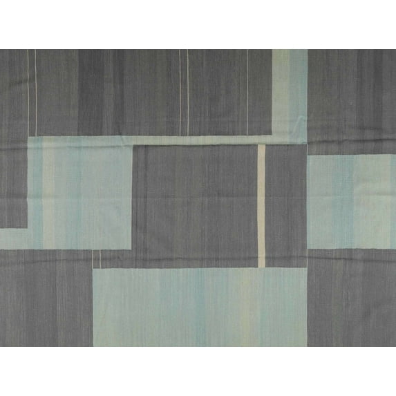Ahgly Company Indoor Rectangle Contemporary Carbon Gray Abstract Area Rugs, 5' x 7'
