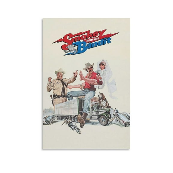 Smokey And The Bandit Retro Movie Poster (1) Artworks Picture Print Poster Wall Art Painting Canvas Gift Decor Home Posters Decorative 20x30inch(50x75cm)