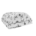 thumbnail image 1 of Floral Foot Rest, Pencil Drawn Inspired Print of Plants and Leaves on a Plain Back, Non-Slip Backing Adjustable Ergonomic Memory Foam Leg Support for Office, Charcoal Grey White, by Ambesonne, 1 of 5