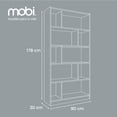thumbnail image 2 of Mobi Librero 90 Cm De Madera Lenin Encino Organizador Mobi Muebles Juvenil, 2 of 7