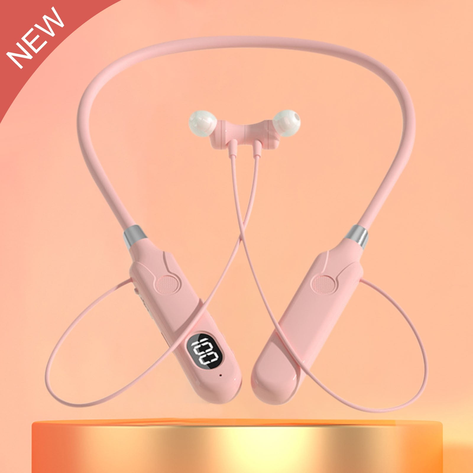 Go Air Pop True Wireless Bluetooth Earbuds & Charging Case - Pink, Dual Connect, IPX4 Sweat Resistance, Bluetooth 5 Connection, 3 EQ Sound Settings Signature, Balanced, Bass Boost - Pink