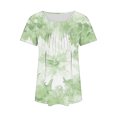 thumbnail image 5 of Patlollav Fashionable Womens Casual Short Sleeved Loose Round Neck Green Tops, 5 of 6