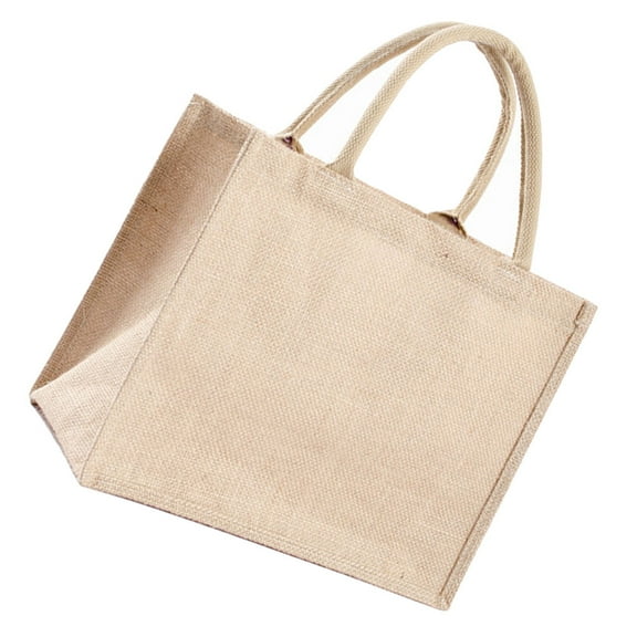 Burlap Bag Shopping Jute Pouch Handbags Leisure Large Canvas Tote Reusable Grocery