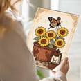 1pc Metal Wall Art, 8x12 Inches, Vintage Sunflowers with Monarch ...
