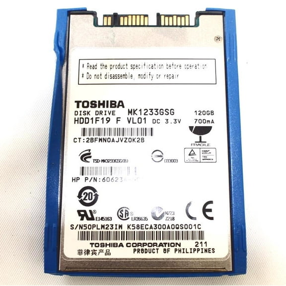 HP ORIGINAL HARD DRIVE 120 GB 1.8" SATA 120 GB 2730P 2740P 501491-001