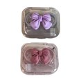 thumbnail image 1 of Contact Lens Case Clear: 2 Sets Bow Leakproof Contact Lens Box Soak Storage Kit, 1 of 10