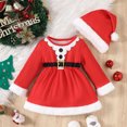 thumbnail image 2 of LUOGENLI Girls' Dresses Size 12 Kids Santa Dress for Girls Christmas Princess Party Long Sleeve Dresses Girls Dresses 5T Girls Dresses Red 12-18 Months, 2 of 9