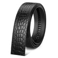 thumbnail image 5 of Catelles Genuine Cowhide Crocodile Print Headless Black Belt for Men Automatic Buckle Design, Breathable Long-Lasting, Perfect for Office Daily Outfits,Gifted by Box&For waist 46in Width 1.5in(3.8cm), 5 of 9