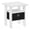 White, variant on Pemberly Row End Table Nightstand with Bin Drawer in Amber Pine/Black