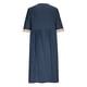 thumbnail image 5 of ICHUANYI Clearance Women's Large Loose Cotton Linen Lace Collar Five Quarter Sleeve Medium Length Dress(Navy, L) ICHUANYI WER2023081003972, 5 of 6
