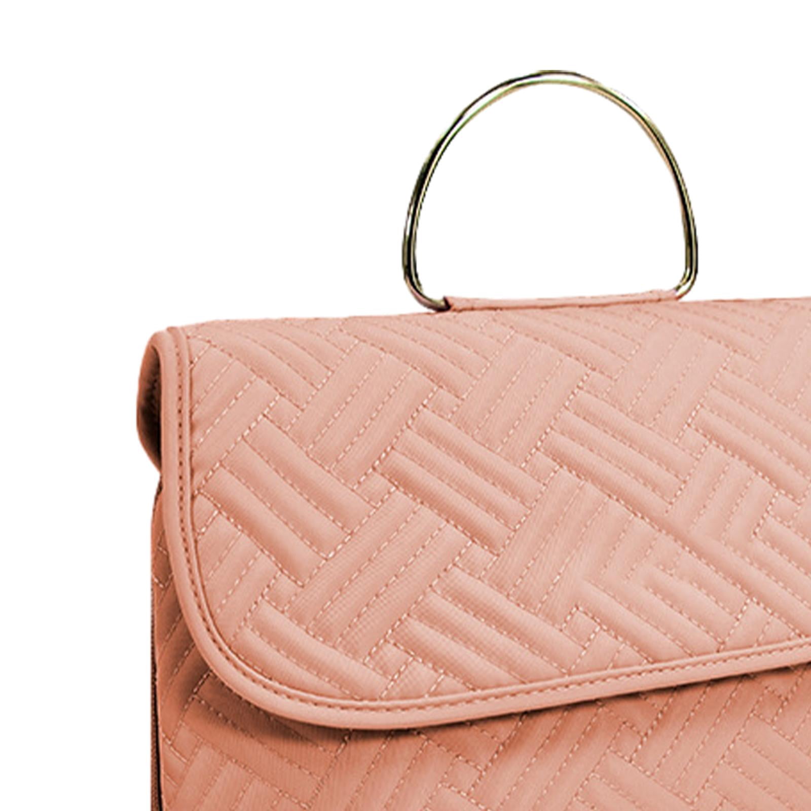 Waterproof Toiletry Bag Hanging Travel Makeup Bag Hanging Makeup Organizer Toiletries Pouch for Business Trips Home Daily Use Pink