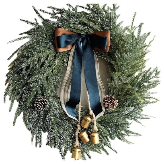 Christmas Decorations - Christmas Bow Country Decorations Christmas Pine Cone Door Ornaments,1 * Christmas Bow Wreath