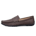 thumbnail image 3 of Big Size Men's Casual Loafers Slip On Leather Shoes Lightweight Driving Shoes Moccasins Classic Penny Loafer Flats Boat Shoes, 3 of 10