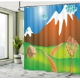 thumbnail image 5 of Ambesonne Landscape Shower Curtain, Cartoon Country Scene, 69"Wx84"L, Multicolor, 5 of 5