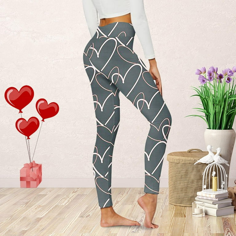 plus Size 80s Clothes for Women Women Yoga Leggings Valentine Day Printing  Casual Comfortable Home Leggings Pack of Leggings for Women Extra Small