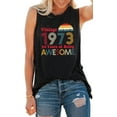 thumbnail image 2 of YI XIANG RAN Vintage 1973 Tank Top Women 50th Birthday T-Shirts Retro 50 Year Old Birthday Gift Shirt Birthday Tee, 2 of 6