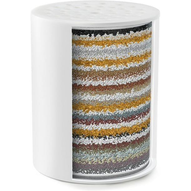 iSpring FSF2 Cartucho de Repuesto de Filtro de Ducha Universal de 33 Etapas, Mejora las Condiciones de la Piel, el Cabello y las Uñas, Blanco