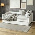 thumbnail image 2 of Mid Century Classic Twin Size Day Bed with Trundle White Finish, 2 of 14
