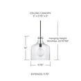 thumbnail image 5 of Capital Lighting 325712AD 1 Light 15" Tall Pendant - Brass, 5 of 7