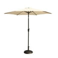 thumbnail image 2 of 8.8 feet Outdoor Aluminum Patio Umbrella，Market Umbrella with 33 pounds Round Resin Umbrella Base，Push Button Tilt and Crank lift，Cream, 2 of 7