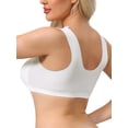 thumbnail image 3 of INSPIRE CHIC Women's Lace Front Closure Push Up Wirefree Bras with Nonadjustable Straps Small White, 3 of 4