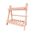 thumbnail image 1 of Estante plegable de madera Zulema para artículos de tocador doble Rosado, 1 of 8